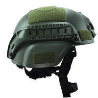 1 x RAW Customer Returns ATAIRSOFT MICH 2000 Style Softair Tactical Combat Army Military Airsoft Paintball Helmet with Side Rail and NVG Mount OD Green - RRP €34.26