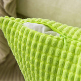 4 x Brand New MIULEE Set of 2 Cushion Covers Corduroy Decorative Pillow Case Sofa Cushion Decorative Couch Cushion Pillow Cover Soft for Living Room Bedroom 45 x 45 cm, 18 x 18 Inch Delicate Green - RRP €83.96