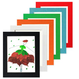 1 x RAW Customer Returns Set of 6 picture frames 20 x 25 cm, cardboard picture frame with protective plastic membrane, wall-mounted picture frame, use the included acrylic adhesive to attach, picture frame 25 x 20 cm, multi-colored - RRP €16.99