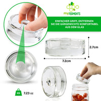 1 x RAW Customer Returns myFERMENTS 6 set of glass weights for fermenting - fermenting vegetables in brine - larger diameter for large jars - heavier practical handles - magnetic storage box - RRP €24.37