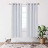 1 x RAW Customer Returns Deconovo Curtain Blackout Curtain with Cold Protection Curtains Living Room Curtain Opaque, 220 x 140 cm Height x Width , Silver Grey, Set of 2 - RRP €50.95