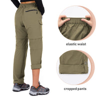 1 x RAW Customer Returns Cycorld women s hiking pants zip-off trekking pants, breathable hiking pants women s quick stretch trekking pants removable zip off outdoor pants summer hiking pants functional pants khaki, S  - RRP €49.4