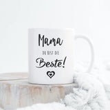 1 x RAW Customer Returns STEMPEL-FABRIK Black ceramic mug with print - Mom, you are the best - Coffee mug with saying - Printed mug - Tea cup - Coffee mug - Mother s Day mug - Gift idea - Mother s Day gift - RRP €13.01