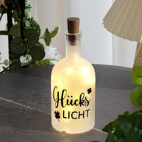 1 x RAW Customer Returns BBTO LED bottle light with saying lucky light illuminated decorative bottle with cork bottle with decorative light birthday gift for women girlfriend birthday Christmas lucky light  - RRP €20.16