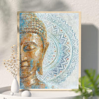 1 x RAW Customer Returns Hjjdiyes DIY Painting by Numbers Adult Buddha Painting by Numbers Buddha Picture Painting by Numbers Adult Large DIY Oil Painting Kit for Beginners, Wrinkle-Free Canvas Frameless  - RRP €14.11