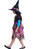 1 x Brand New IKALI Witch Costume for Kids Girls, Spider Skeleton Halloween Carnival Party Dress 7-8 Years - RRP €17.8