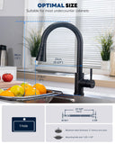 1 x RAW Customer Returns BLYLUND Kitchen Faucets Matte Black Faucets with Shower Extendable 3 Modes, Modern Faucet Kitchen with High Arch - RRP €54.99