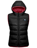 1 x RAW Customer Returns Mapamyumco Women s Down Vest Lightweight Waterproof Casual Outdoor Jacket with Hood Sleeveless Down Jacket Black XL - RRP €44.36