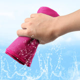 1 x Brand New Amzpas 2 Pack Cooling Towel Perfect as a Microfiber Sports Towel or Cooling Towel Airflip Cool Towel for Fitness, Sports, Travel, Yoga, Camping, Running Purple Pink  - RRP €19.2