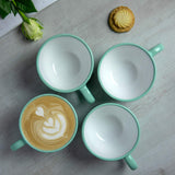 1 x RAW Customer Returns City to Cottage - Ceramic XXL mug 500 ml Coffee mug Turquoise and white Polka dots Handmade Ceramic tableware Large mug - RRP €26.95