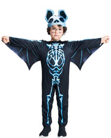 1 x RAW Customer Returns IKALI Children s Skeleton Costume Glow in the Dark Halloween Scorpion Bones Boys Girls Skull Ghost Outfit 7-8 Years - RRP €23.5