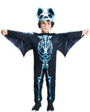 1 x RAW Customer Returns IKALI Children s Skeleton Costume Glow in the Dark Halloween Scorpion Bones Boys Girls Skull Ghost Outfit 7-8 Years - RRP €23.5