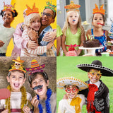 1 x Brand New 6 Pieces Funny Carnival Party Glasses Mask and 6 Pieces Cinco de Mayo Sombrero Headband, Cinco de Mayo Sombrero Headband Paper Fun Glasses for Carnival Costume Photo Props Accessories Party Favors - RRP €11.81