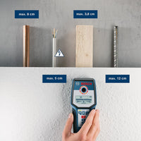 1 x RAW Customer Returns Bosch Professional digital locating device GMS 120 max. detection depth wood ferrous metals non-ferrous metals live cables 38 120 80 50 mm, in a box  - RRP €90.74