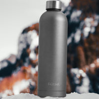 1 x RAW Customer Returns Autsel stainless steel drinking bottle 750ml water bottle leak-proof outdoor suitable TAUPE GRAY GOLD - RRP €20.4