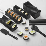 1 x RAW Customer Returns SKYSER Sushi Maker set, 12 items Sushi Maker Kit for beginners to make yourself, can be used as a sushi plate with sushi rice roll molds, sushi knife, sushi rolling mat red  - RRP €23.99