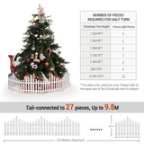 4 x RAW Customer Returns Quntis Christmas tree fence 1.4 m length Christmas tree decoration with 8 modes, IP44 fairy lights Christmas decoration, warm white fairy lights fence for Christmas - RRP €143.96