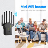 1 x RAW Customer Returns 2024 Newest WiFi Amplifier 1200Mbit s, WiFi Repeater Dual Band WiFi Amplifier Signal Booster with 2 LAN Ports, WPS, 3dBi x6 Antennas Compatible with All WiFi Devices - RRP €35.28