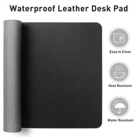 1 x RAW Customer Returns Aothia desk pad, mouse pad with leather and non-slip suede, multifunctional office mouse pad laptop writing pad, table protection pad for office home 80 x 40 cm, black  - RRP €17.5