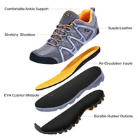 4 x Brand New TFO hiking shoes men waterproof air circulation insole ankle support non-slip lightweight for outdoor trekking walking gray - RRP €278.24