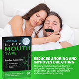 1 x RAW Customer Returns Mouth-Tape-for-Sleeping-60 pieces-snoring plasters-anti-snoring snoring stopper mouth plasters snoring prevention aids against snoring, natural bamboo charcoal ingredients - RRP €12.07