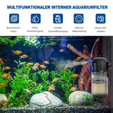 1 x RAW Customer Returns OMECO Aquarium Filter Internal Filter Small 500L H Aquarium Filter Pump Quiet 8W Adjustable Aquarium Filter with Oxygen Supply and Filtration Accessories Aquarium Filter 30l 60l 120l Fresh and Sea - RRP €20.16