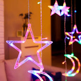 13 x Brand New Fairy lights star curtain, star light curtain, fairy lights stars for windows, light curtain lights, LED fairy lights, for Christmas, birthday, party, wedding, decoration - RRP €153.92