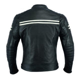 1 x Brand New JACKET4U Men s Motorcycle Leather Jacket, Black, Black, M - RRP €175.64