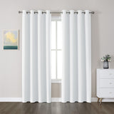 1 x RAW Customer Returns CUCRAF blackout curtain for bedroom, children s room curtains, blackout thermal curtain, opaque eyelet curtain, heat-insulating, set of 2, H 225 x W 140 cm, grey white - RRP €38.99