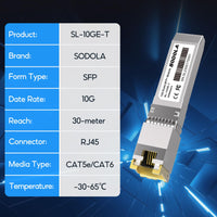 1 x RAW Customer Returns 10GBase-T RJ45 SFP Modules, 10G SFP RJ-45 Copper Transceiver for SODOLA, SFP to Ethernet, Plug and Play, Hot Pluggable, up to 30m Distance Copper SFP Modules 1 Pack  - RRP €41.96