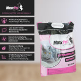 1 x Brand New MaxxPet Cat Litter - Baby Powder Fragrance - 16 liters - Aromatic Cat Litter - Low Grain Sand - Coarse - RRP €29.99