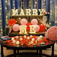 1 x RAW Customer Returns WHATOOK, LED Light Up Alphabet Letters with Wireless Timer and Dimmable Remote Control for Birthday, Party, Wedding, Holiday, Home, Bar Letter M  - RRP €24.99