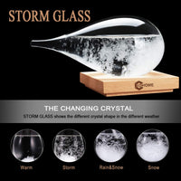 1 x RAW Customer Returns Storm Glass, Weather Forecast Weather Station Fashion Creative Office Desktop and Home Decor Water Drop Glass Bottle, Decorative Bottles for Home Office Living Room - RRP €36.3