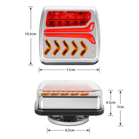 1 x RAW Customer Returns Yuanjoy Wireless Waterproof LED Tail Lights Set for Trailer, Wireless 12V Magnetic Tail Lights with E-Mark, Rechargeable - RRP €101.75