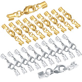 1 x RAW Customer Returns 20 pieces snap hook clasps with cord ends, jewelry clasps chain clasps connectors for necklaces bracelet DIY jewelry making - 10 pieces silver 10 pieces gold 32 mm - RRP €7.75