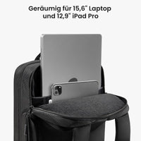 1 x RAW Customer Returns tomtoc Compact Laptop Backpack for 15.6-inch Computer, 18 Liter Daypack Professional Backpack Backpacks with Cable Pass-Through Pocket for Business, Work, Commuting - RRP €80.99