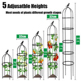 1 x RAW Customer Returns 205cm climbing support, climbing obelisk made of metal, 2 pieces, weather-resistant garden climbing support for roses and flowers, garden obelisk,  climbing column 32cm diameter, 205cm height  - RRP €50.4