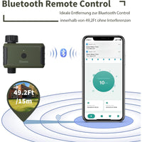 1 x RAW Customer Returns Diivoo Bluetooth Automatic Irrigation Controller, Irrigation Programmer with 3 Lawn Pool Irrigation Programs Bluetooth - 2 Way  - RRP €36.86