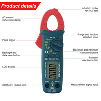 1 x RAW Customer Returns Digital Clamp Meter,HANMATEK CM10Digital Clamp Meter, Amp Voltage Tester with Autoranging and Backlight, Clamp Multimeter 2000 Counts Amp Tester - RRP €20.82