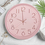 1 x RAW Customer Returns Attoe Pink Wall Clock, 30 cm Silent Noiseless Wall Clock Quartz Battery Operated with ABS Frame HD Glass Cover, for Kids Living Room Bedroom Kitchen Office Decoration Pink  - RRP €18.14