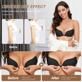 1 x Brand New Nadeer Invisible Push Up Bra Silicone Strapless Sexy Bras Reusable Comfortable Adhesive Bra with Front Buckle for Dress Ceremony Party Wedding Daily Use - RRP €24.0