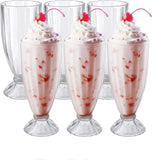 2 x RAW Customer Returns WUWEOT 6-piece ice cream glass set 350ml with 6 long spoons Topkapi glasses milkshake glass narrow ice coffee cup classic fountain glass dessert glasses Meerzwerk for ice cream dessert drinks cocktails party - RRP €54.28