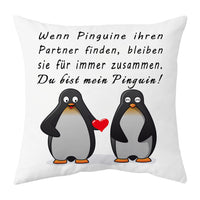 1 x RAW Customer Returns Shoppawhile Penguin Gift Anniversary Gift for Him Her Penguin Pillowcase 45 45 cm Wedding Anniversary Valentine s Day Christmas Couple Gift Funny Penguin Partner Gift - RRP €22.8