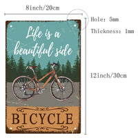 1 x Brand New CREATCABIN Bicycle Metal Tin Sign Vintage Sign Wall Decor Retro Painting Poster Plaque Iron Sign Art Mural Hanging For Home Kitchen Bar Restaurant Room Cafe Halloween Christmas Decor Gift 30x20cm - RRP €19.2