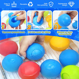 7 x Brand New 24pcs Reusable Water Bombs for Kids Adults, Self-Sealing Silicone Water Balls, Quick Filling Soft Water Bombs for Summer Outdoor Splash Parties, Water Park Family Game - RRP €119.98