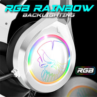 1 x RAW Customer Returns SPIRIT of GAMER - PRO H8 White RGB gaming headset cable with microphone Compatible PS5, PS4, Xbox, Switch PC Stereo 2.0 audio USB and jack output Synthetic leather padding adjustable headband - RRP €29.9