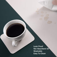 1 x RAW Customer Returns Myir JUN Placemats and Coasters, Placemats Washable Placemats and Coasters PVC Placemats Placemats and Coasters Set of 6, White Pearl Green  - RRP €25.2