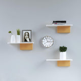 2 x RAW Customer Returns Fytz Design wall shelf white - set of 2 floating shelves - modern decorative floating shelves for the wall in the living room, bedroom, bathroom, kitchen, living room, hallway office - WB - RRP €59.9