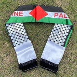 12 x Brand New Yeria Palestine Flag Scarf, Palestine Double Side Scarf, Palestine Jerusalem Arabic Satin Scarf for Men and Women Islamic Ramadan Gift, A, M - RRP €288.0