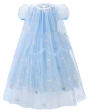 3 x Brand New JerrisApparel Princess Dress for Children Sequin Carnival Costume 150, Blue  - RRP €80.97